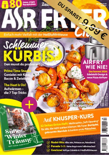Cover der Ausgabe 04/25 des AIR FRYER Magazins