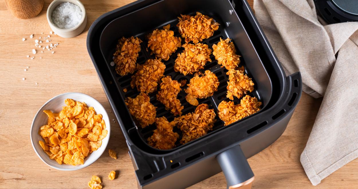 Krosse Chicken Nuggets mit Cornflakes