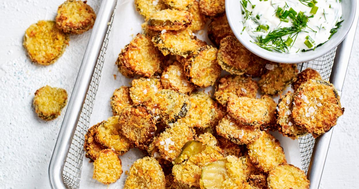Gewürzgurken Chips aus dem AirFryer