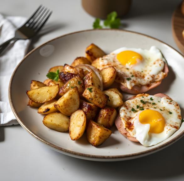 Airfryer Bratkartoffeln mit Leberkäse