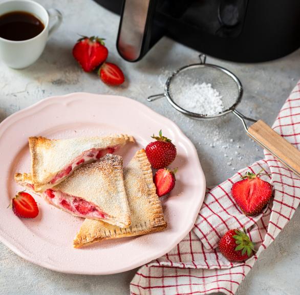 Erdbeer-Toasties mit Vanillecreme