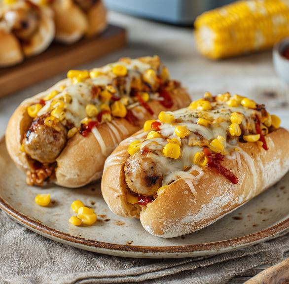 Hähnchen Hot Dogs