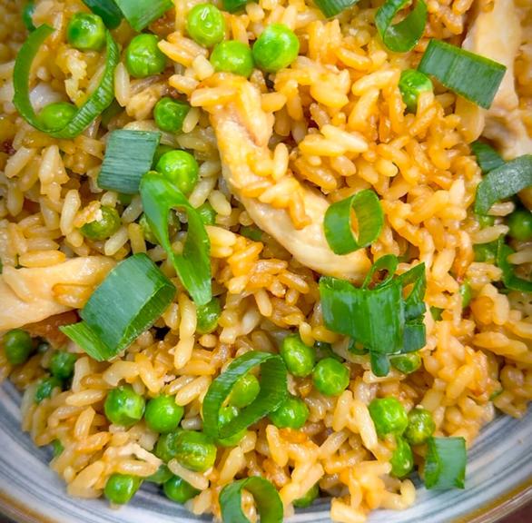 Gebratener Reis aus der Heißluftfritteusse