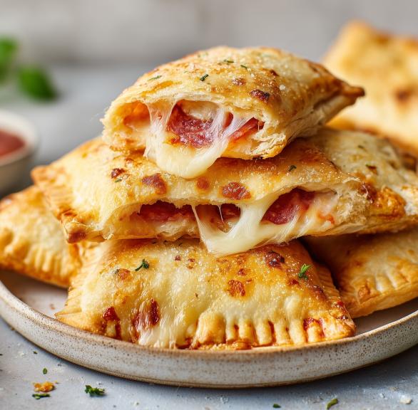 Pizza-Toasts mit Mozzarella & Salami