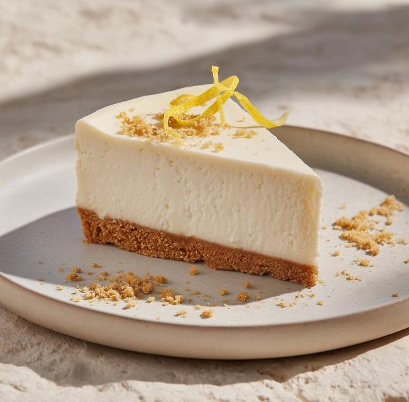 Cremiger Cheesecake mit Keksboden