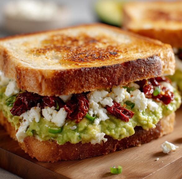 Sauerteig-Avocado-Feta-Toastie in 20 Minuten
