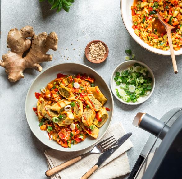 Asia-Salat mit Maultaschen