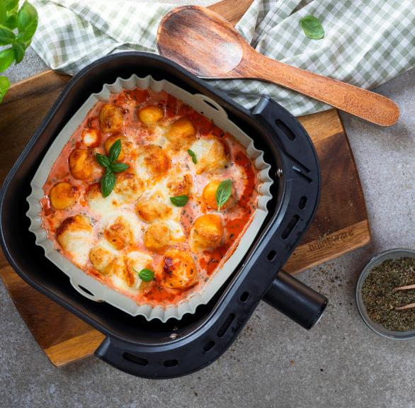 Knödelauflauf Tomate-Mozzarella