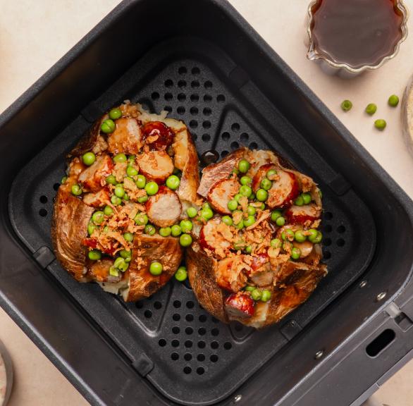 Bangers and Mash Stuffed Potatoes