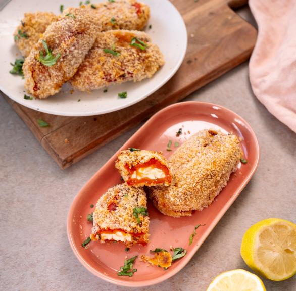 Breaded Peppers with Feta