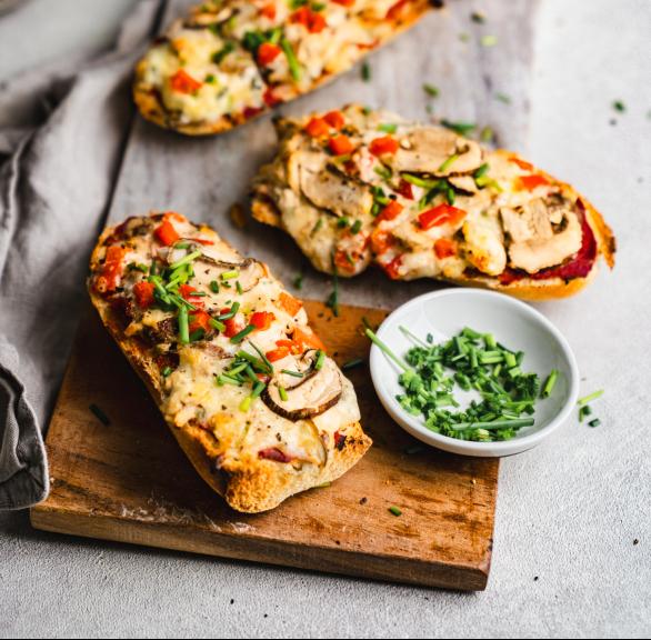 Bistro-Baguette mit Pilzen