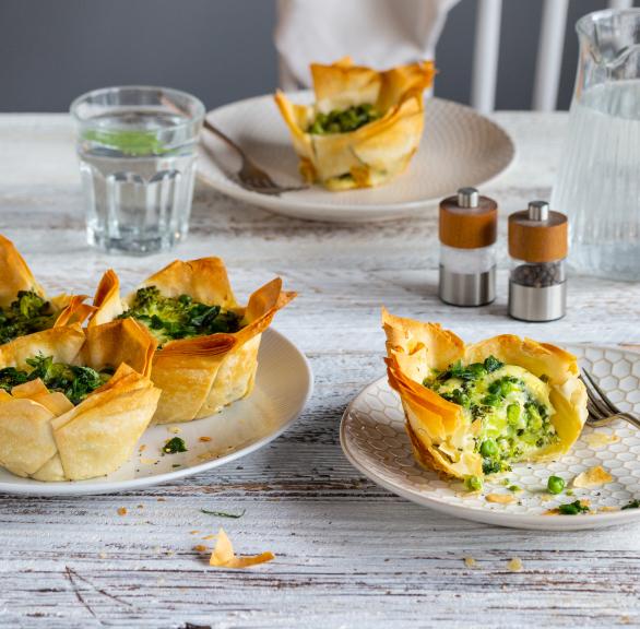 Extra knusprige Filo-Käse-Küchlein