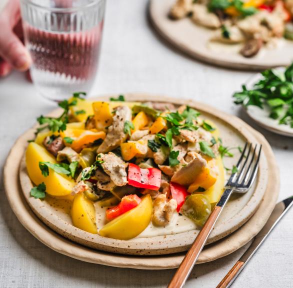 Hähnchengeschnetzeltes mit Paprika