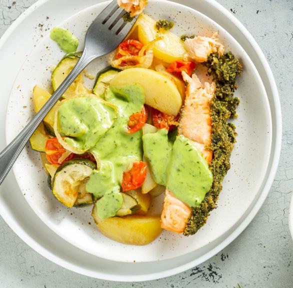 Lachs mit Knusperkruste