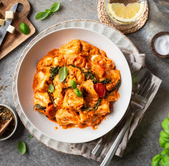Tortellini Tomate-Mozzarella im AirFryer