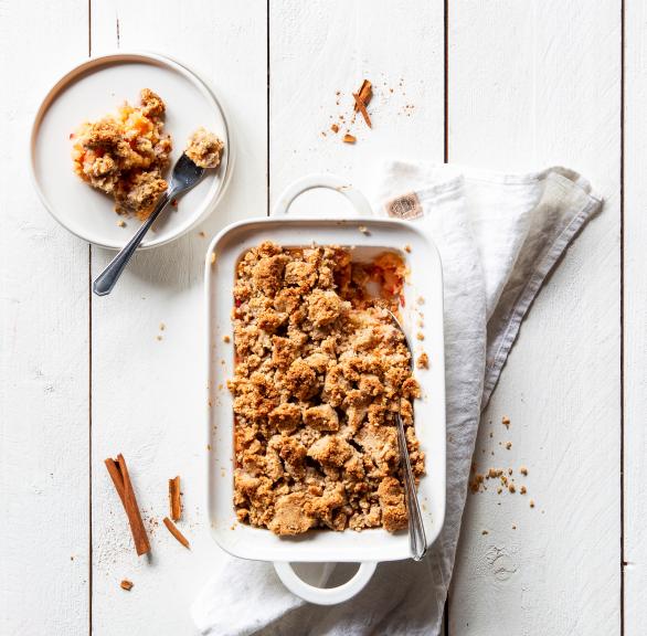 Apfel-Pflaumen-Crumble