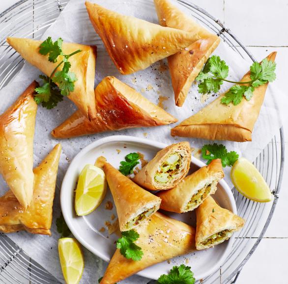 Blumenkohl-Filo-Dreiecke aus der Heißluftfritteuse