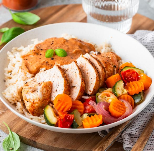 Hähnchen aus der Heißluftfritteuse