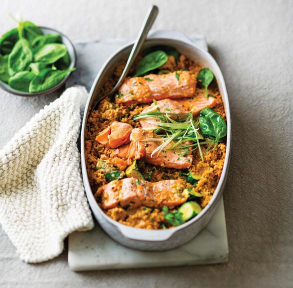 Lachs mit mediterranem Couscous