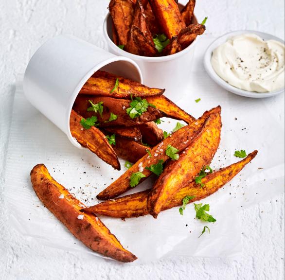 Süßkartoffel-Paprika-Wedges