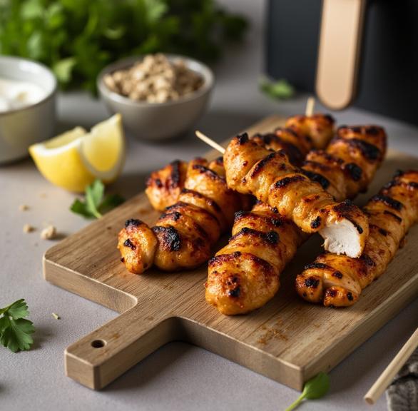 Indische Tandoori Hähnchen-Spieße