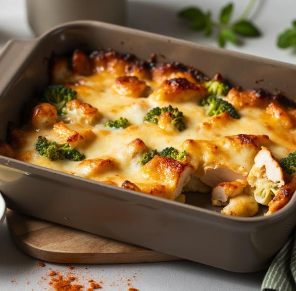 Brokkoli-Auflauf mit Hähnchen und Kartoffeln