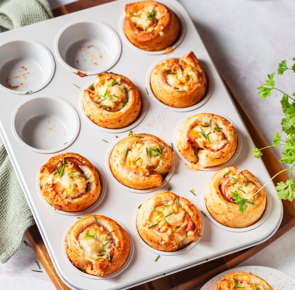 Croissant-Muffins mit Rührei-Füllung