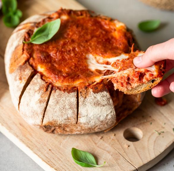 Mediterranes Mozzarella-Brot aus dem Airfryer