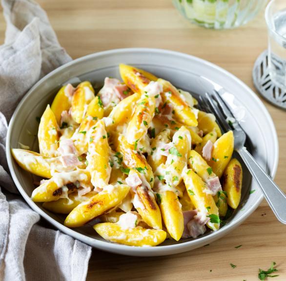 Schupfnudeln mit Schinken-Rahm-Soße