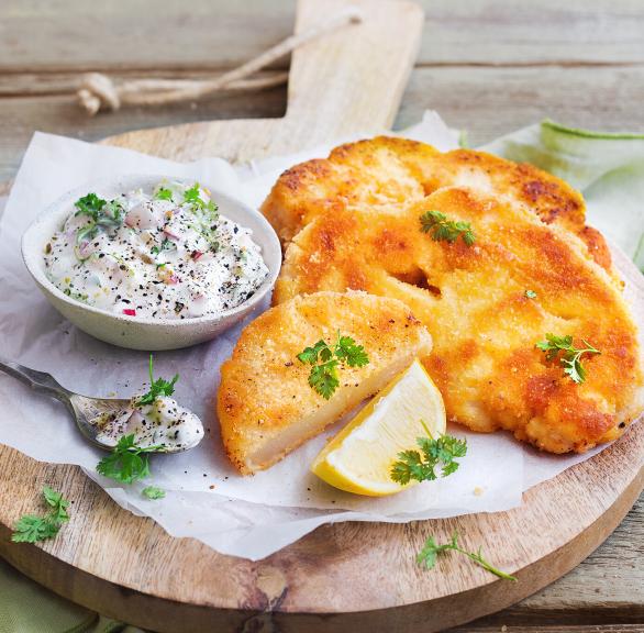 Sellerie-Schnitzel aus dem Airfryer