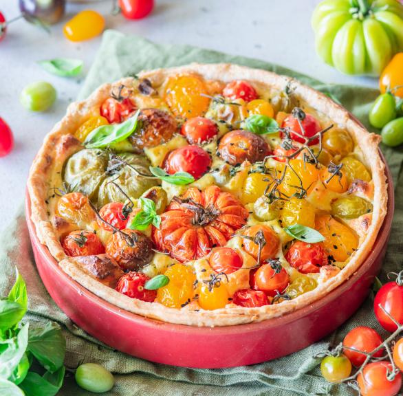 Tomatenpie mit Käsefüllung