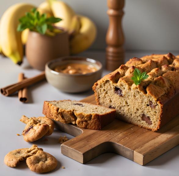 Bananenbrot mit Keksen