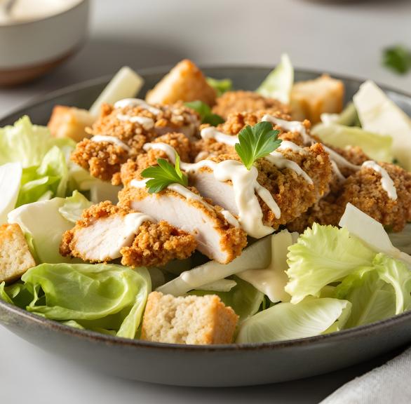 Airfryer Caesar Chicken Salat