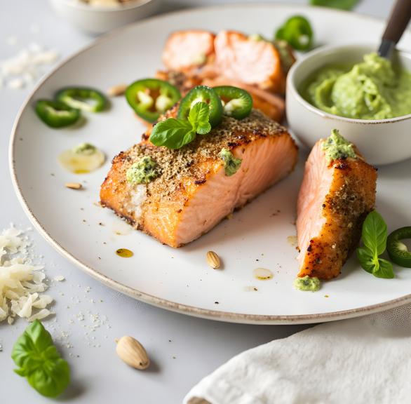 Lachs mit Kiwi-Pesto