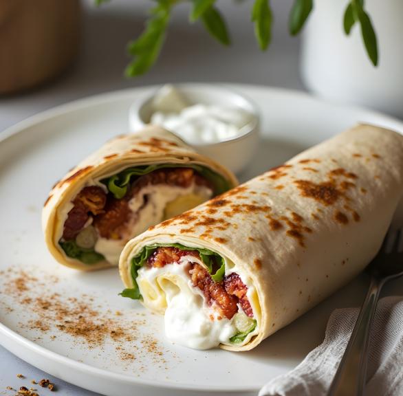 Airfryer-Wraps mit Ziegenkäse