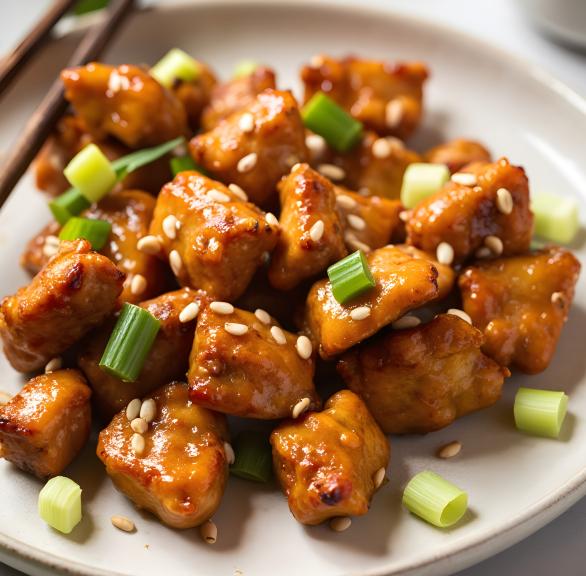Asiatische Hähnchen-Bites in Honig-Soja-Soße aus dem Airfyer