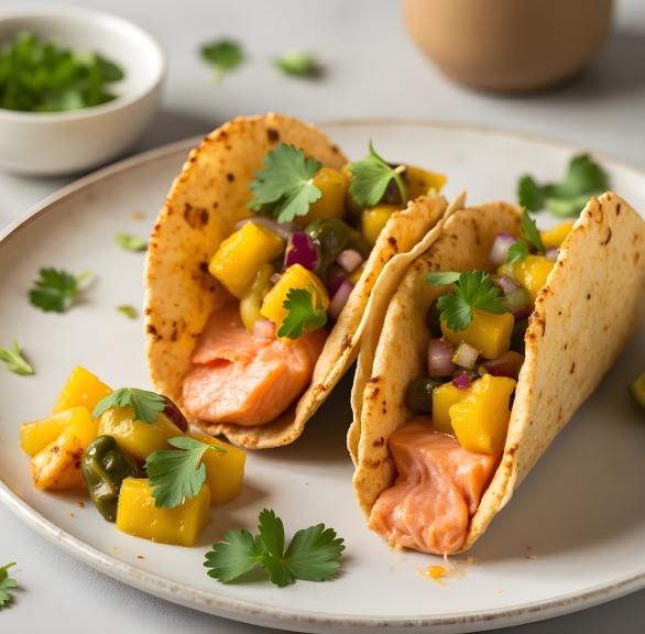 Knusprige Lachs-Tacos mit Mango-Salsa