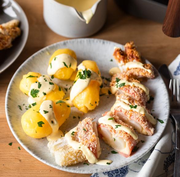 Crispy Spargel-Cordon-Bleu