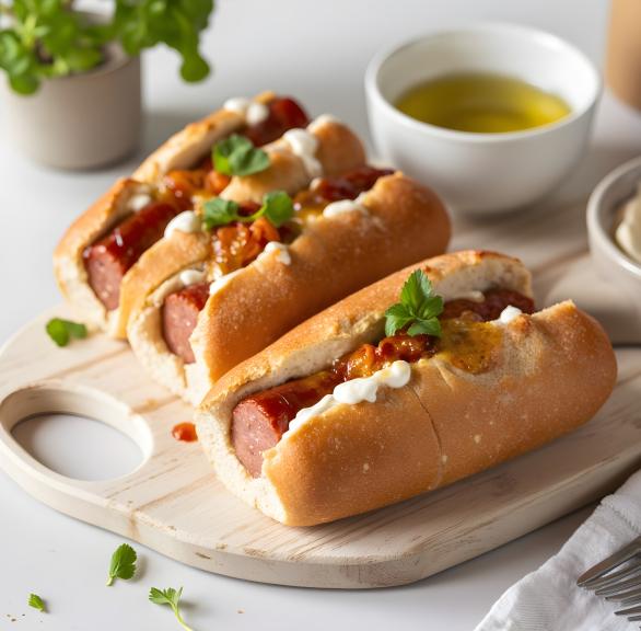Bratwurst im Brötchen