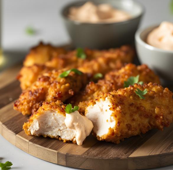 Knusprige High Protein Hähnchen-Tenders