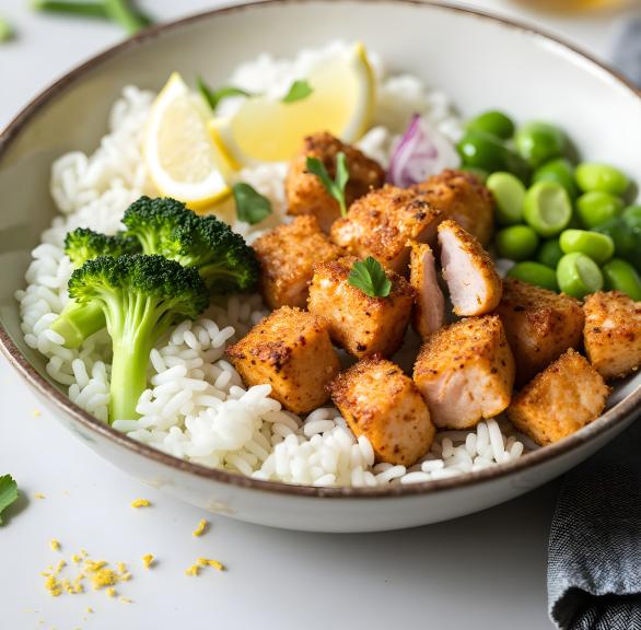Knuspriger Lachs mit Brokkoli