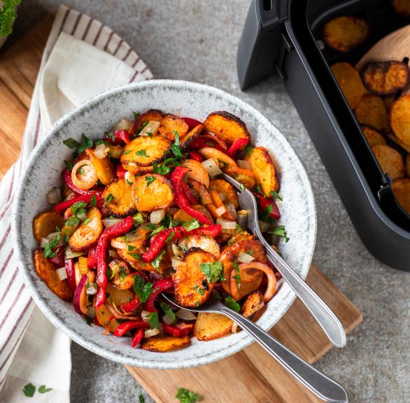 Veganer Kartoffelsalat extra knusprig