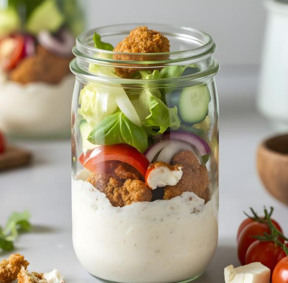 Mealprep Schnitzel-Salat