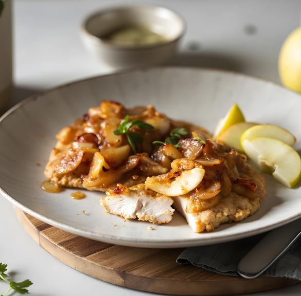 Saftige Apfel-Zwiebel-Schnitzel