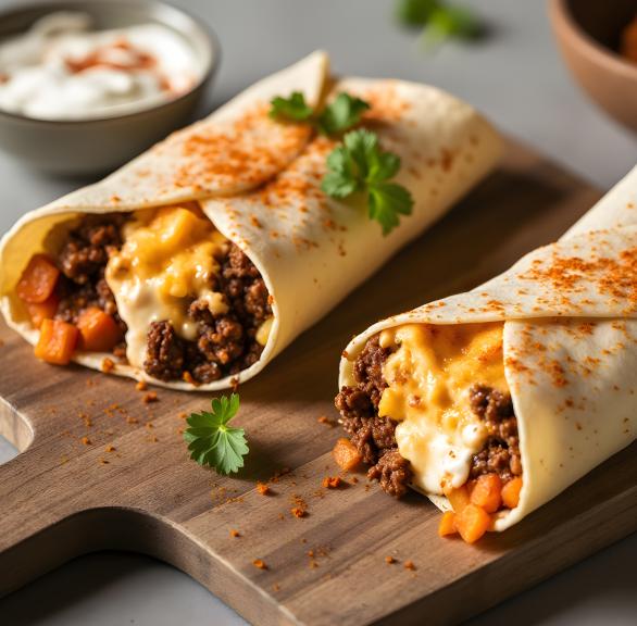 Spicy Chili Cheese Wraps mit extra viel Protein
