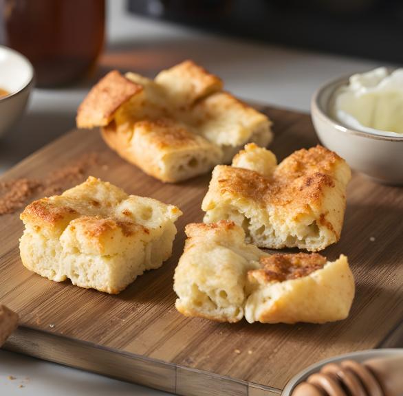 Zimt-Vanille-Bites auf einem Holzbrett