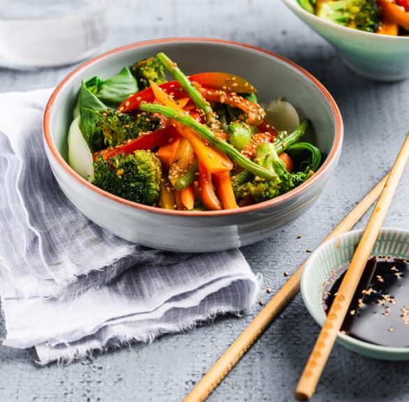 Asia-Gemüse aus der Heißluftfritteuse