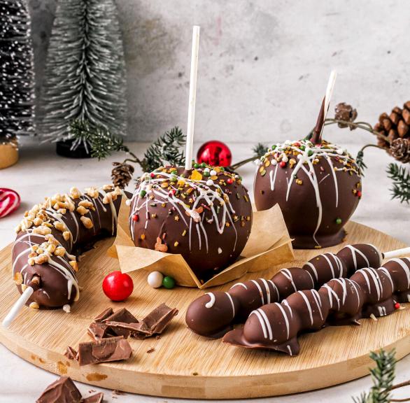 Schokofrüchte wie vom Weihnachtsmarkt