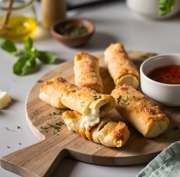 Cheesy Mozzarella-Pizza-Rolls