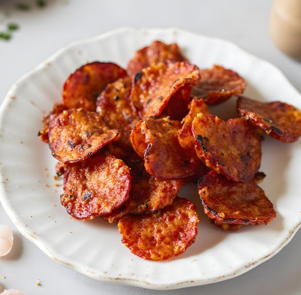 Knusprige Airfryer-Salami-Chips